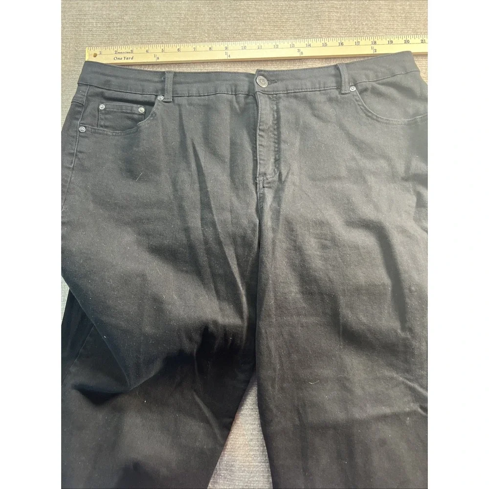 Just My Size JMS Pants Size 22W Black Classic Fit Twill Flat Front Button Zipper